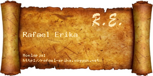 Rafael Erika névjegykártya